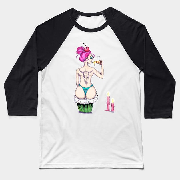 Cake On Cake Baseball T-Shirt by LVBart